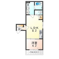 石津川駅 徒歩6分 3階の物件間取画像